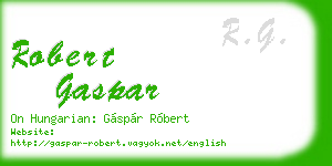robert gaspar business card