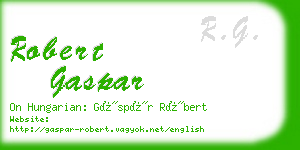 robert gaspar business card